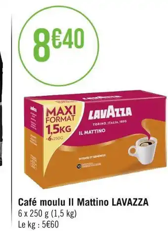 Casino Supermarchés Lavazza café moulu il mattino offre