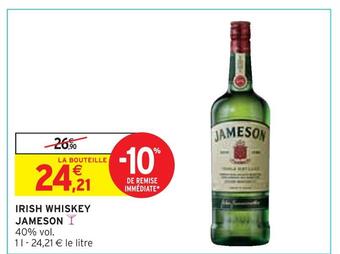 Intermarché Jameson irish whiskey offre