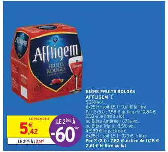 Intermarché Affligem bière fruits rouges offre