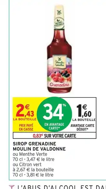 Moulin de valdonne sirop grenadine