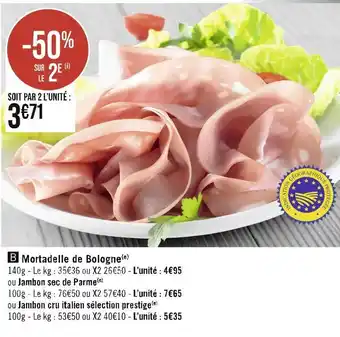 Mortadelle de bologne