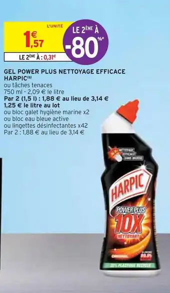 Intermarché Harpic gel power plus nettoyage efficace (b) offre