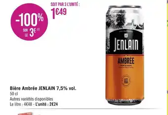 Jenlain bière ambrée 7,5% vol.