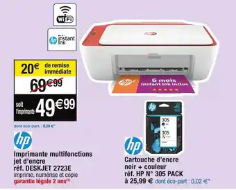 Hp imprimante multifonctions jet d’encre réf. deskjet 2723e