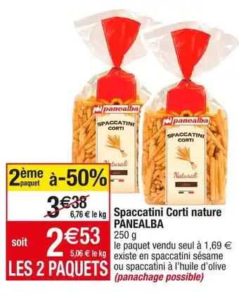 Cora x Carrefour Panealba spaccatini corti nature offre