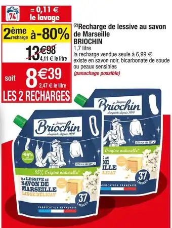 Cora x Carrefour Briochin (2)recharge de lessive au savon de marseille offre