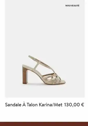 Sandale a talon karina/met