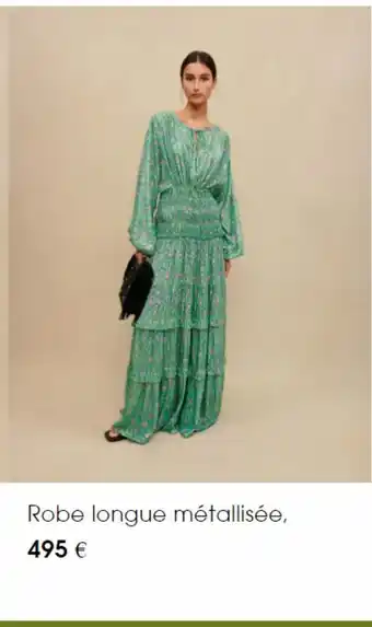 Robe longue metallisee