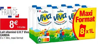 Cora x Carrefour Candia lait vitaminé u.h.t viva offre