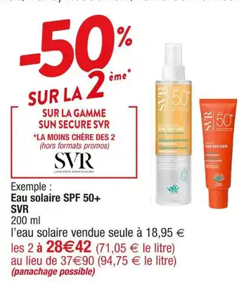 Cora x Carrefour Svr eau solaire spf 50+ offre