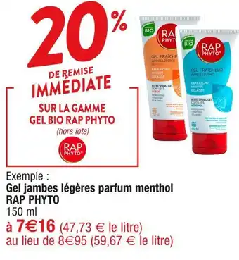 Rap phyto gel jambes légÚres parfum menthol