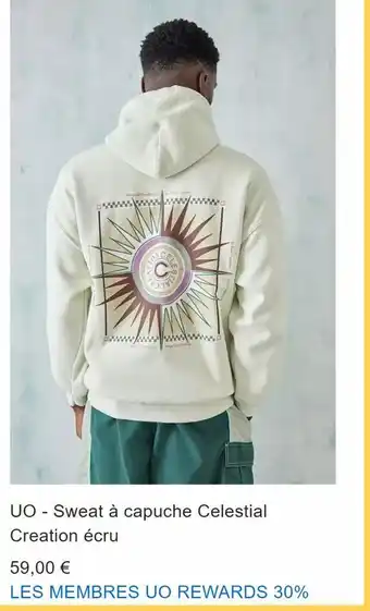 Sweat a capuche elestial creation ecru