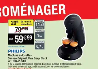 Cora x Carrefour Machine à dosettes philips offre