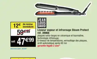 Cora x Carrefour Lisseur vapeur et infrarouge steam protect offre