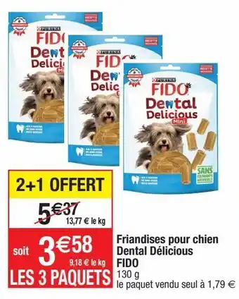 Cora x Carrefour Friandises pour chien dental délicious fido offre