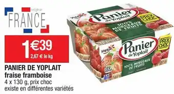 Cora x Carrefour Panier de yoplait fraise framboise offre