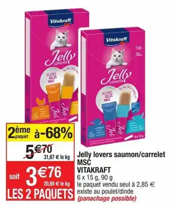 Cora x Carrefour Jelly lovers saumon/carrelet msc vitakraft offre