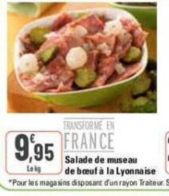G20 Salade de museau de boeuf à la Lyonnaise offre