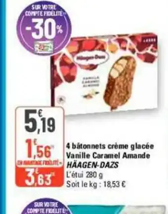 G20 4 bâtonnets crème glacée offre