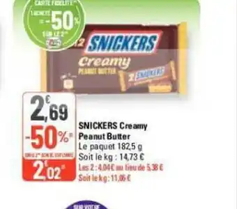G20 SNICKERS Creamy offre