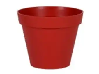 E.Leclerc Brico Pot de fleur rond toscane ø 60 x h.47 cm - rouge rubis offre