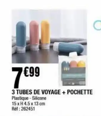 La Foir'Fouille 3 tubes de voyage + pochette offre