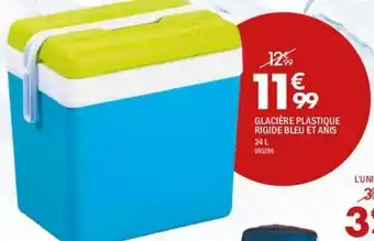 La Foir'Fouille Glacière plastique rigide bleu rt anis offre