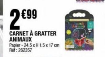 La Foir'Fouille Carnet à gratter animaux offre