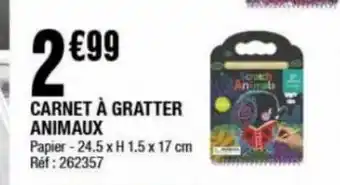 Carnet Ă gratter animaux