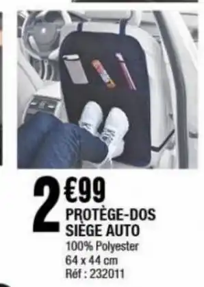 Protege-dos siege auto