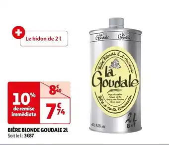 Auchan BIÈRE BLONDE GOUDALE 2L offre