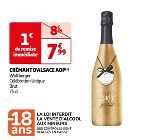 Auchan CRÉMANT D'ALSACE AOP(¹) offre
