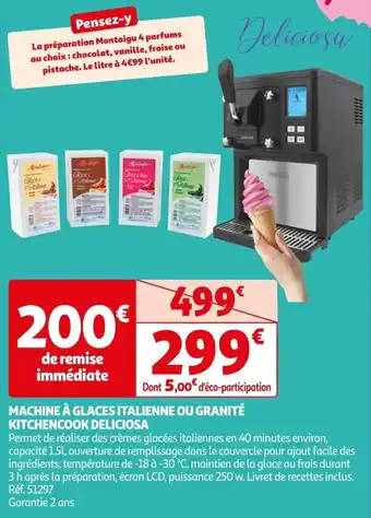 Auchan MACHINE À GLACES ITALIENNE OU GRANITÉ offre
