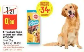 G20 4 Friandises Rodéo au bœuf pour chien PEDIGREE offre