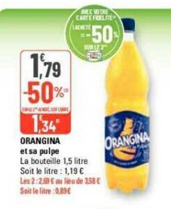 G20 ORANGINA et sa pulpe offre