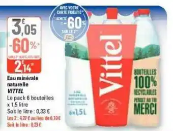 G20 Eau minérale naturelle VITTEL offre