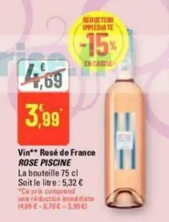 G20 Vin Rosé de France ROSE PISCINE offre