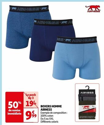 Auchan Boxers homme airness offre