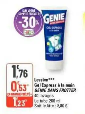G20 Lessive*** Gel Express à la main GÉNIE SANS FROTTER offre