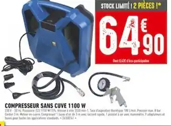 COMPRESSEUR SANS CUVE 1100 W