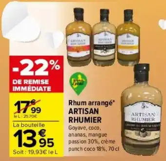 Carrefour Rhum arrangé* ARTISAN RHUMIER offre