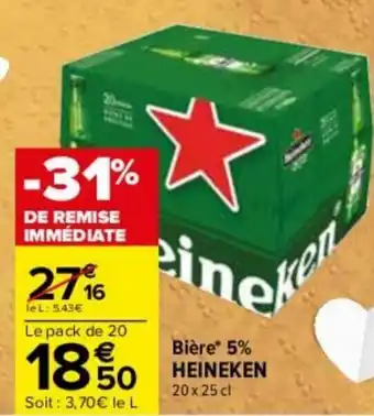 Carrefour Bière* 5% HEINEKEN offre