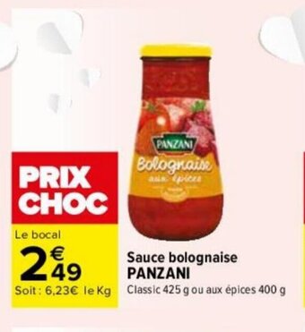 Carrefour Sauce bolognaise PANZANI offre