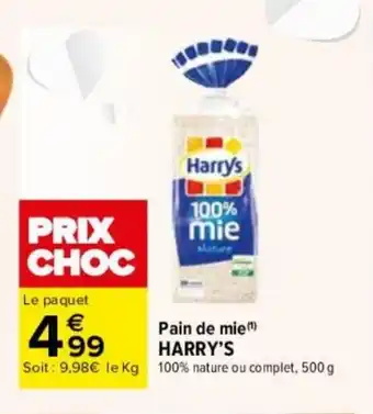 Carrefour Pain de mie HARRY'S offre