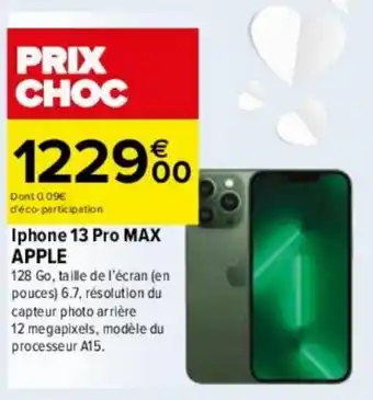 Carrefour Iphone 13 Pro MAX APPLE offre