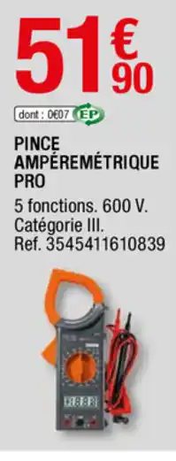 Pince ampéremétrique pro