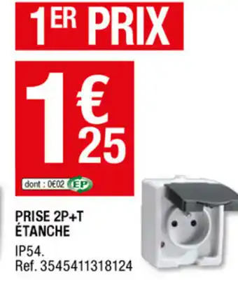 Brico Dépôt Prise 2P+T étanche offre