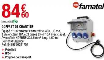 Brico Dépôt Coffret de chantier offre