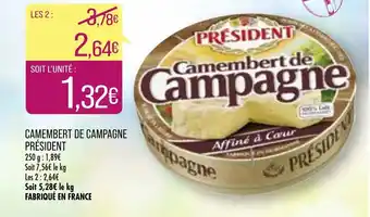 Match Camembert De Campagne offre