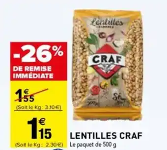Carrefour LENTILLES CRAF offre